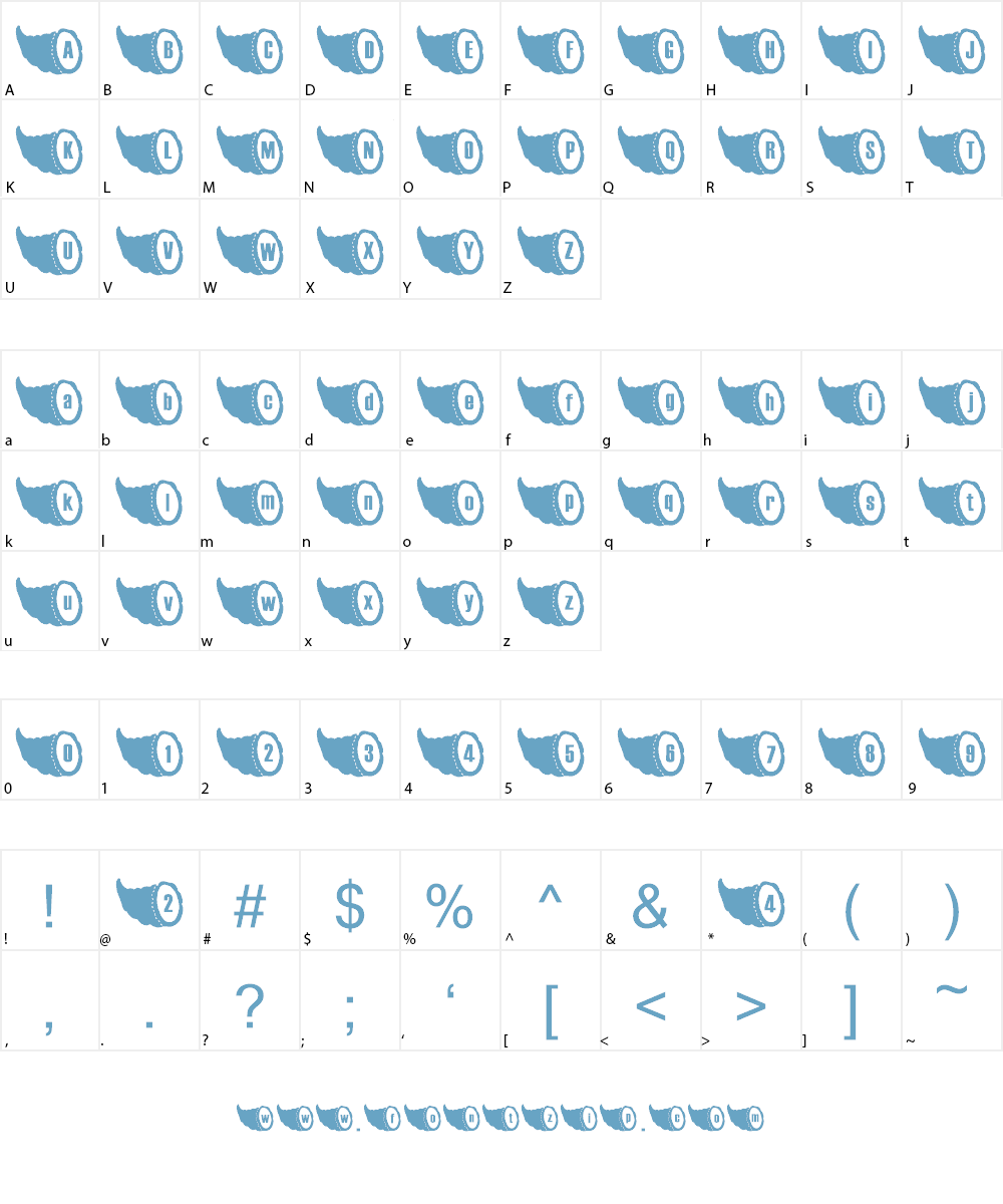 LMS Cornicopia of Thanks Font Character
